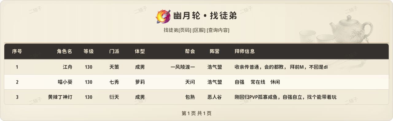 找徒弟