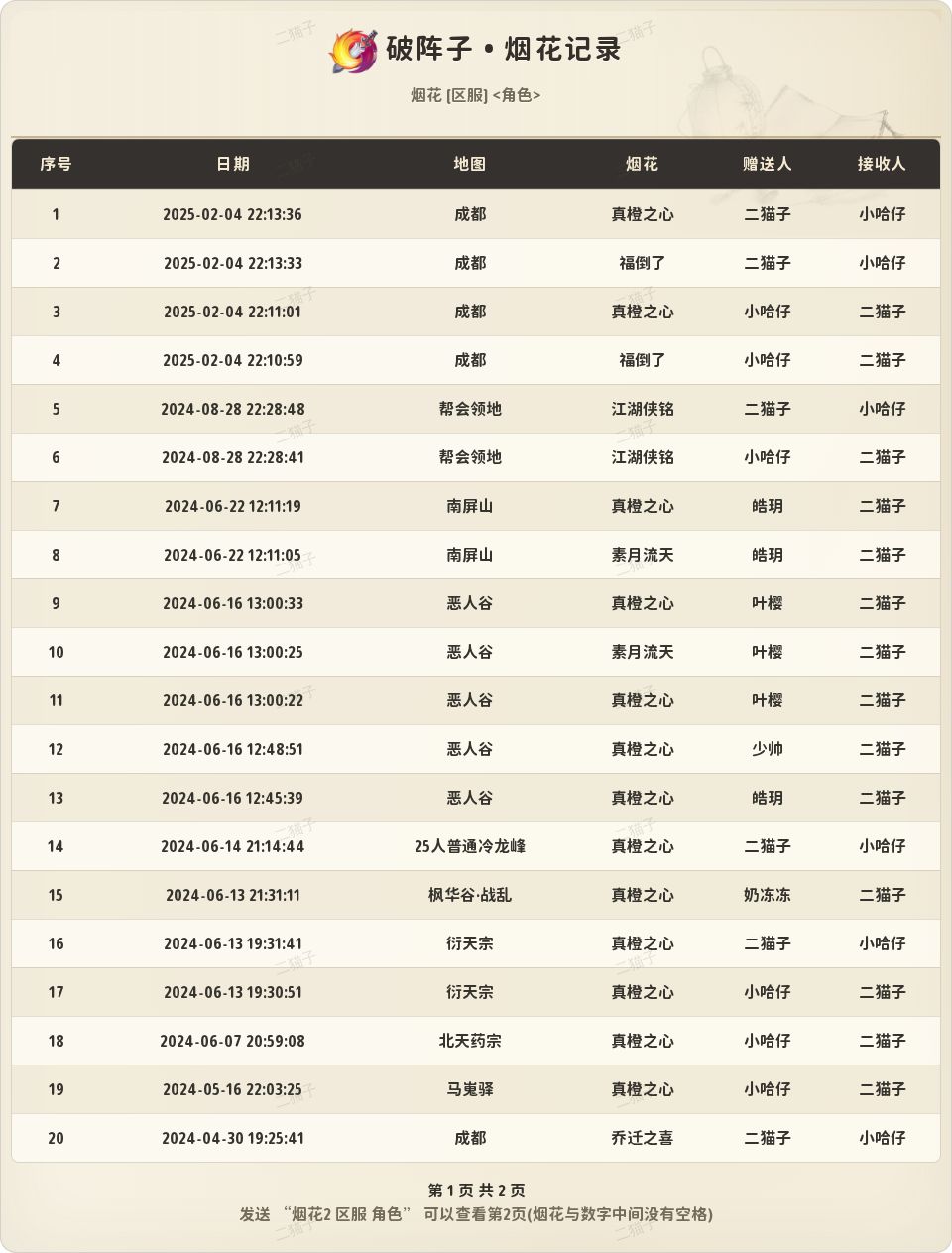 烟花查询